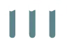A stylized graphic showing five vertical bars of varying heights in alternating colors of teal and gray, with white spaces in between. The design appears abstract and minimalistic.